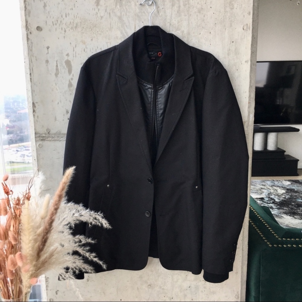 G by Guess Black Modern Layered Jacket L